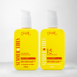 KIT SUMMER VIBES PROTETOR FPS 15 + ACELERADOR